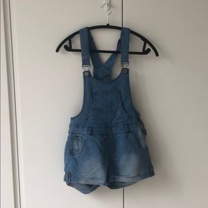Overall Jean Shorts